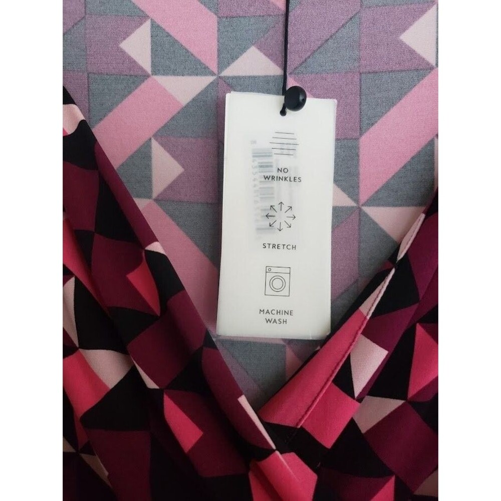 Leota Petite Flutter Sleeve Dress Pink Pinwheel Fandango - Petite SMALL - NEW - Picture 3 of 6